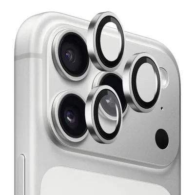 Folie de protectie Camera Spate Blueo 99 Anti-Refective HD pentru Apple iPhone 17 Pro Max / 17 Pro, Sticla Securizata, Argintie