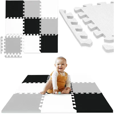 Covoraș educativ pentru copii tip puzzle 4FIZJO 90×90 cm 9 buc.