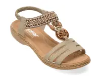Sandale RIEKER gri, 61855, din piele ecologica