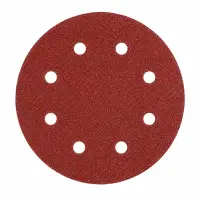 SET 50 BUC - Disc abraziv Velcro 125 mm, 8 găuri, granulație G40, pentru șlefuire lemn și metal