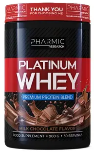 Platinum Whey, ciocolată, 900 g, Pharmic Research