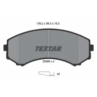Set placute frana, frana disc TEXTAR 2348801