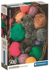 Puzzle Clementoni de 500 piese - Pisicuță pufoasă