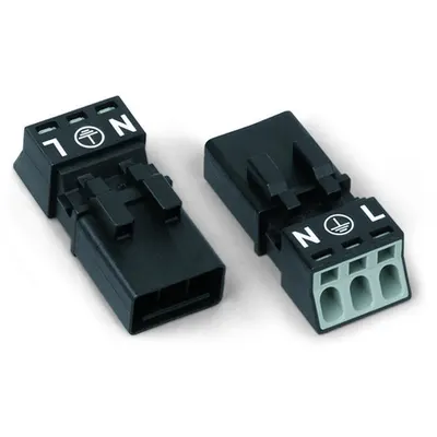 Plug; 3-pole; 1,50 mm²; black