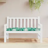 vidaXL Pernă bancă de grădină model frunze, 120x50x7 cm, textil oxford