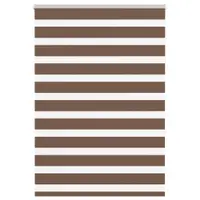 vidaXL Jaluzea tip zebra maro lățime țesătură 90,9 cm poliester