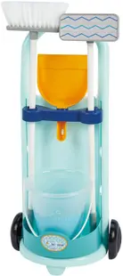 Cărucior de curățare Ecoiffier Clean Home - Cu găleată și accesorii, albastru