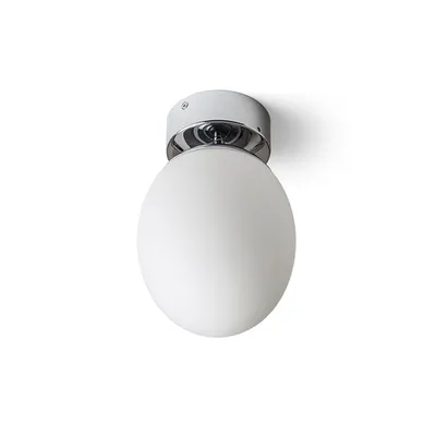 MERINGUE 16 Plafoniera opal-colored sticla/crom 230V E27 15W IP44