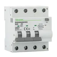 Disjunctor cu protectie diferentiala, 4P, 4 mod., curba C C25A, 300 mA, 10kA, A