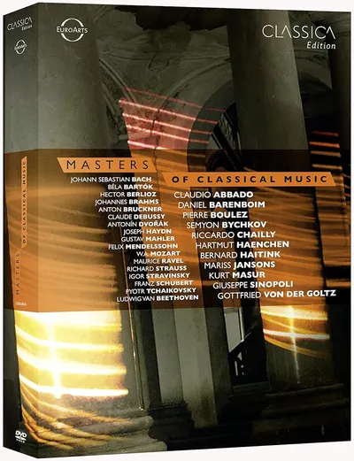 Masters of Classical Music (5xDVD) | Frank-Michael Erben, Freiburger Barockorchester, Kammerorchester Carl Philipp Emanuel Bach, Berliner Philharmoniker, Gewandhausorchester Leipzig, Chicago Symphony Orchestra, Wiener Philharmoniker, Hartmut Haenchen, Ma