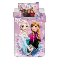 Lenjerie de pat pentru copii din bumbac pentru pătuț 100x135 cm Frozen "Purple" – Jerry Fabrics