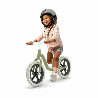 Bicicleta copii fara pedale Chillafish Charlie Lux Olive, cu roti din spuma Eva 12 inch, varsta 2-5 ani, scaun reglabil de la 32-40 cm, greutate redusa 3,2 kg, ghidon reglabil, anvelope EVA, inaltimea recomandata 87-110 cm