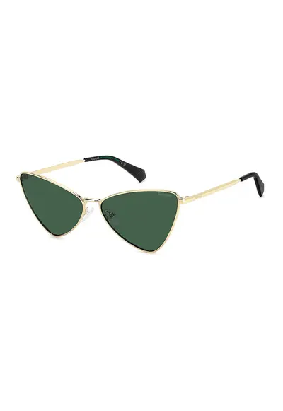 Ochelari de soare cat-eye cu rama din otel inoxidabil - Auriu
