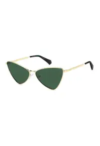 Ochelari de soare cat-eye cu rama din otel inoxidabil - Auriu