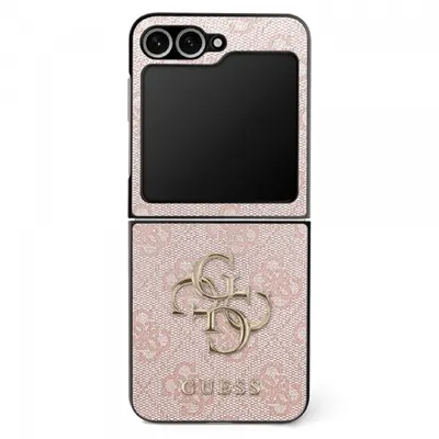 Husa pentru Samsung Galaxy Z Flip7 F766, Guess, 4G Metal Logo, Roz