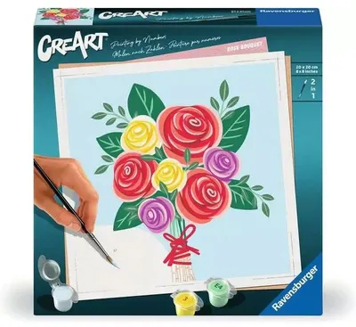 Set de pictură pe numere Ravensburger CreArt - Buchet de trandafiri