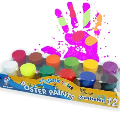 Acuarele Poster 20ml la Tub 12/set Diferite Culori cu Pensula 15cm Engros