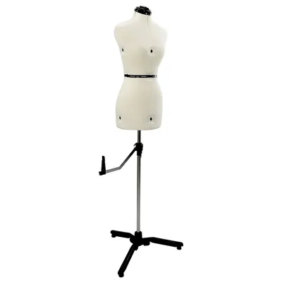 vidaXL Formă Rochie Ajustabilă pentru Femei Crem s Catifea