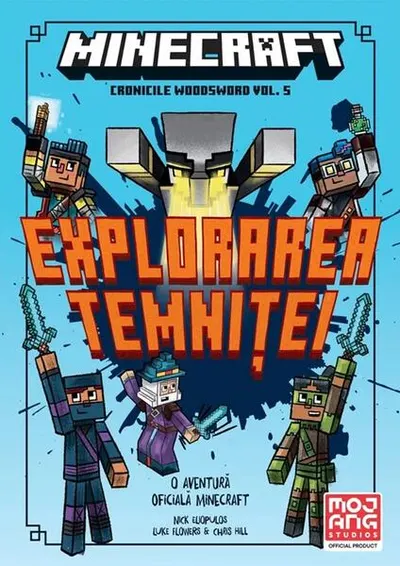 Minecraft. Cronicile Woodsword. Explorarea temniței (Vol. 5) - Paperback brosat - Nick Eliopulos, Luke Flowers, Chris Hill