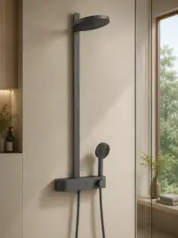 Coloana dus gri mat, palarie 26 cm, 3 jeturi, Form Relax