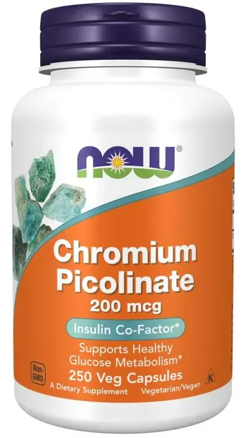 Chromium Picolinate, 200 mcg, 250 capsule, Now