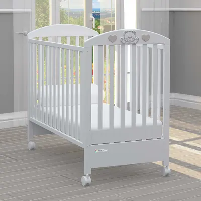 Pătuț pentru bebeluși Bambino Casa - Luce, Bianco