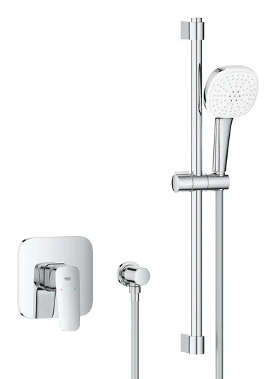 Baterie dus Grohe Cubeo, incastrata, set dus, crom, 1053350000