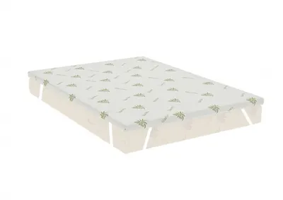 Topper Aloe Vera, cu elastic, husa detasabila si lavabila, fermitate medie 120 x 200 x 5 cm