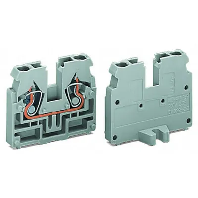 2-conductor end terminal block; without push-buttons; with fixing flange M4; for screw or similar mounting types; Fixing hole 4.2 mm Ø; 2.5 mm²; CAGE CLAMP®; 2,50 mm²; light gray