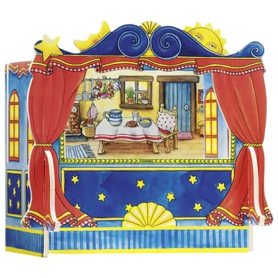 Teatru pentru marionete pentru degete, 28 x 20 x 25 cm