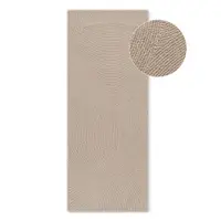 Covor tip traversă bej țesut manual din lână 80x300 cm Calmio – Hanse Home