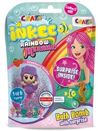 Bombă de baie Craze Inkee - Sirenă surpriză, sortiment