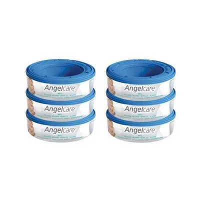 Set 6 rezerve igienice Angelcare pentru scutece murdare,tehnologie OdourSeal,acoperire antibacteriana, capacitate 180 scutece