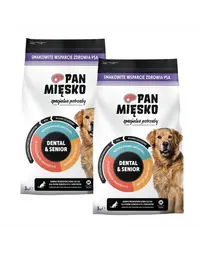 PAN MIĘSKO Hrană Specială Dental & Senior pentru câini adulți și seniori crochete mărimea M 2x3 kg