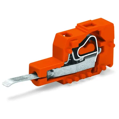 Testing plug module with contact stud; Pin spacing 5.08 mm / 0.2 in; 2,50 mm²; orange
