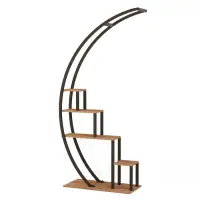 Biblioteca GARDEN, pin atlantic + negru, 85x35x180 cm