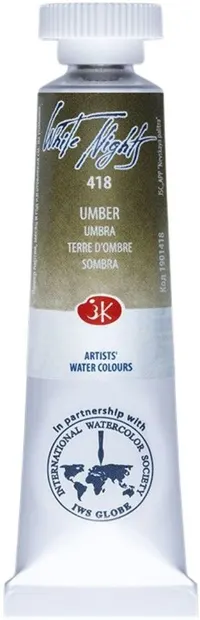 Vopsea de acuarelă Paleta Neva Leningrad, Nopțile albe - 418, Umbră naturală, 10 ml