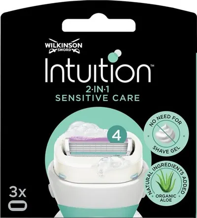 Wilkinson Sword Intuition Lame de rezervă pentru femei Sensitive Care, 3 buc