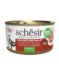 Hrană complementară pisici ton și barbun SCHESIR Complements în jeleu 70 g