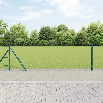 vidaXL Gard hexagonal cu bază din beton 100 x 0,6 m Verde Plasă