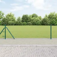 vidaXL Gard hexagonal cu bază din beton 100 x 0,6 m Verde Plasă