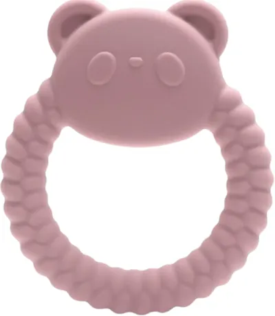 Dispozitiv de dentitie din silicon Lorelli Premium - Panda, Deep Pink