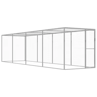 vidaXL Cușcă pentru pisici, 6x1,5x1,5 m, oțel galvanizat