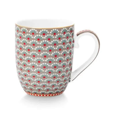 Cană din porțelan, Pip Studio, Khaki, 145 ml, colecția Blooming Tales