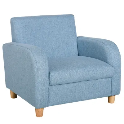 HOMCOM Scaun pentru Camera Copiilor în Material Textil Max. 65 kg 49x45x44cm Albastru | Aosom Romania
