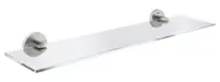 Polita oglinda Grohe, Start Shelf 530mm, montare pe perete, fixare ascunsa, 530mm, sticla/crom, super steel, crom mat