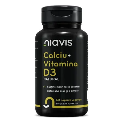 Calciu + Vitamina D3 Natural 60 cps, Niavis