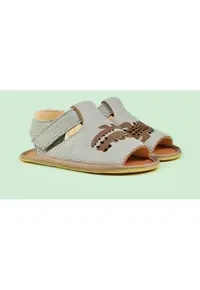 Sandale Barefoot din piele naturala - Gator - Gri - Gri