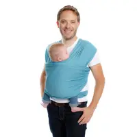Sistem de purtare wrap elastic Tricot Slen Cool Babylonia Aqua Sea