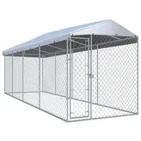 Gossi padoc pentru caini de exterior, cu acoperis 760x190x225 cm